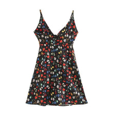 Load image into Gallery viewer, V neck small flower strap summer vintage sexy - Sophornlilly