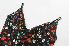 Load image into Gallery viewer, V neck small flower strap summer vintage sexy - Sophornlilly