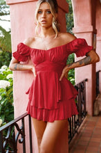 Load image into Gallery viewer, VIP FASHION Elegant Solid Color Bodysuit Pants Sexy Slash Neck Lantern - Sophornlilly