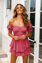 Load image into Gallery viewer, VIP FASHION Elegant Solid Color Bodysuit Pants Sexy Slash Neck Lantern - Sophornlilly