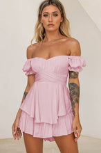 Load image into Gallery viewer, VIP FASHION Elegant Solid Color Bodysuit Pants Sexy Slash Neck Lantern - Sophornlilly