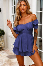 Load image into Gallery viewer, VIP FASHION Elegant Solid Color Bodysuit Pants Sexy Slash Neck Lantern - Sophornlilly