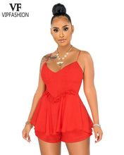 Load image into Gallery viewer, FASHION Sexy Women's Suspender V Neck Rompers Fashion Ruffles - Sophornlilly