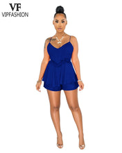 Load image into Gallery viewer, FASHION Sexy Women's Suspender V Neck Rompers Fashion Ruffles - Sophornlilly