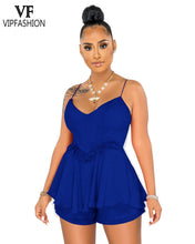 Load image into Gallery viewer, FASHION Sexy Women's Suspender V Neck Rompers Fashion Ruffles - Sophornlilly