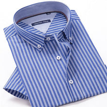 Load image into Gallery viewer, 100% cotton plaid short sleeved shirt Men's summer - Sophornlilly