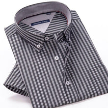 Load image into Gallery viewer, 100% cotton plaid short sleeved shirt Men's summer - Sophornlilly