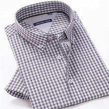 Load image into Gallery viewer, 100% cotton plaid short sleeved shirt Men's summer - Sophornlilly