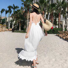 Load image into Gallery viewer, New Puff Sleeve White Dress