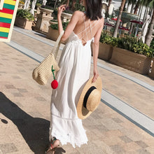 Load image into Gallery viewer, New Puff Sleeve White Dress