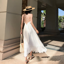 Load image into Gallery viewer, New Puff Sleeve White Dress