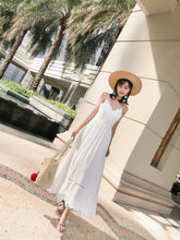 Load image into Gallery viewer, New Puff Sleeve White Dress