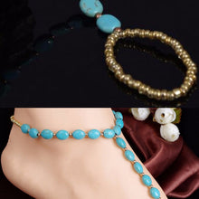 Load image into Gallery viewer, Vintage 1PC New Fashion Natural Stone Anklet Ankle Foot Bracelet
