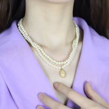 Load image into Gallery viewer, Vintage Baroque Elegant White Imitation Pearl Choker Necklace Big