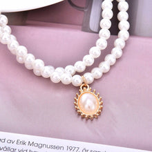 Load image into Gallery viewer, Vintage Baroque Elegant White Imitation Pearl Choker Necklace Big