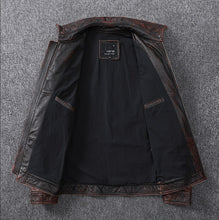 Load image into Gallery viewer, Vintage Brown Hunting Leather Jacket