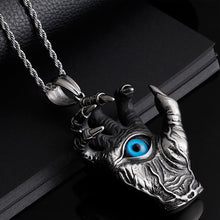 Load image into Gallery viewer, Vintage Demon hand Blue Eye Pendants &amp; Necklaces Men's Stainless Steel
