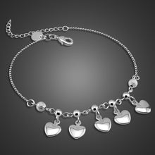 Load image into Gallery viewer, Vintage Heart Ankle Bracelet Bohemia 100% 925 Sterling Silver Foot