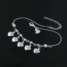 Load image into Gallery viewer, Vintage Heart Ankle Bracelet Bohemia 100% 925 Sterling Silver Foot