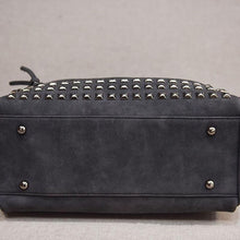 Load image into Gallery viewer, Vintage Nubuck Leather Ladies Handbags Rivet Larger Women Bags Hair