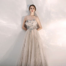 Load image into Gallery viewer, Vintage Strapless Bandage Wedding Party Dresses Female Glitter Pleat