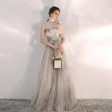 Load image into Gallery viewer, Vintage Strapless Bandage Wedding Party Dresses Female Glitter Pleat