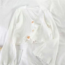 Load image into Gallery viewer, New Spring Autumn Women Cardigan Flare Sleeve V neck Female - Sophornlilly