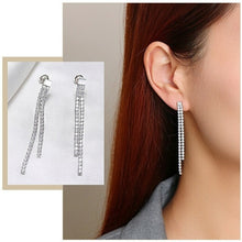 Load image into Gallery viewer, Vnox Women's Luxury Long Dangle Earrings for Wedding Party Jewelry,