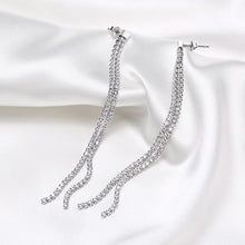 Load image into Gallery viewer, Vnox Women's Luxury Long Dangle Earrings for Wedding Party Jewelry,