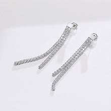 Load image into Gallery viewer, Vnox Women's Luxury Long Dangle Earrings for Wedding Party Jewelry,