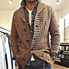 Load image into Gallery viewer, Fall Thicken Turn down Collar Knitted Cardigan