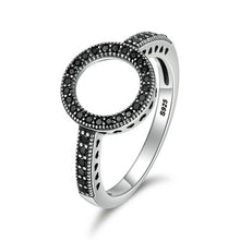 Load image into Gallery viewer, Sterling Silver Forever Clear Black CZ Circle Round