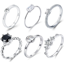 Load image into Gallery viewer, Sterling Silver Forever Clear Black CZ Circle Round