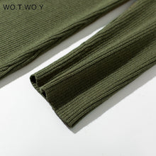 Load image into Gallery viewer, V-neck Wrapped Knitted Dress Autumn Solid Sheath Sweater