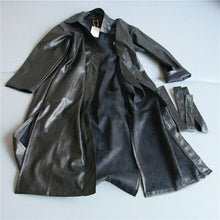 Load image into Gallery viewer, Cool PU Leather Long Jacket Nice New Autumn Women Loose Belt PU
