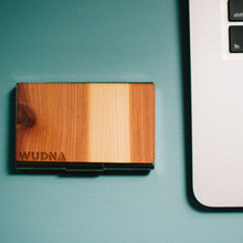 Load image into Gallery viewer, Handmade Wooden Business Card Holder