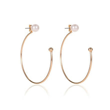 Load image into Gallery viewer, New Gold Color Metal Pearl Drop Earrings Fashion Simulated