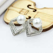 Load image into Gallery viewer, New Gold Color Metal Pearl Drop Earrings Fashion Simulated