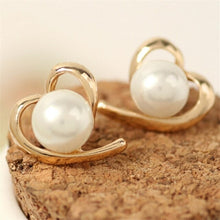 Load image into Gallery viewer, New Gold Color Metal Pearl Drop Earrings Fashion Simulated