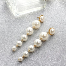 Load image into Gallery viewer, New Gold Color Metal Pearl Drop Earrings Fashion Simulated
