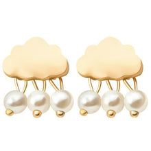 Load image into Gallery viewer, New Gold Color Metal Pearl Drop Earrings Fashion Simulated