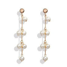 Load image into Gallery viewer, New Gold Color Metal Pearl Drop Earrings Fashion Simulated