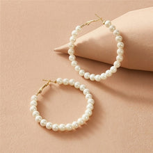 Load image into Gallery viewer, New Gold Color Metal Pearl Drop Earrings Fashion Simulated