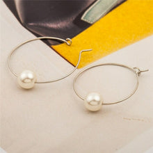 Load image into Gallery viewer, New Gold Color Metal Pearl Drop Earrings Fashion Simulated