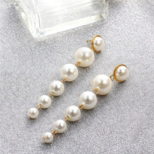 Load image into Gallery viewer, New Gold Color Metal Pearl Drop Earrings Fashion Simulated