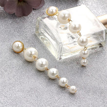 Load image into Gallery viewer, New Gold Color Metal Pearl Drop Earrings Fashion Simulated