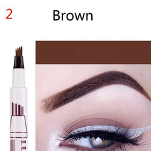 Load image into Gallery viewer, Waterproof Eyebrow Pen Long Lasting Fork Tip Eyebrow Tattoo Pencil