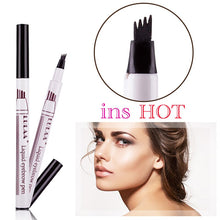 Load image into Gallery viewer, Waterproof Eyebrow Pen Long Lasting Fork Tip Eyebrow Tattoo Pencil