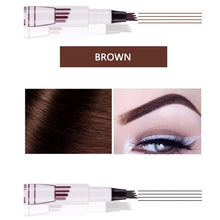 Load image into Gallery viewer, Waterproof Eyebrow Pen Long Lasting Fork Tip Eyebrow Tattoo Pencil