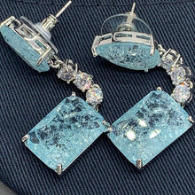 Load image into Gallery viewer, Wedding banquet shining zircon earrings for women ear hook stud gothic - Sophornlilly